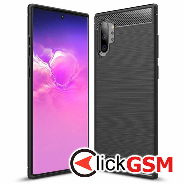 Techsuit - Carbon Silicone - Samsung Galaxy Note 10 Plus 4G / Note 10 Plus 5G - Black
