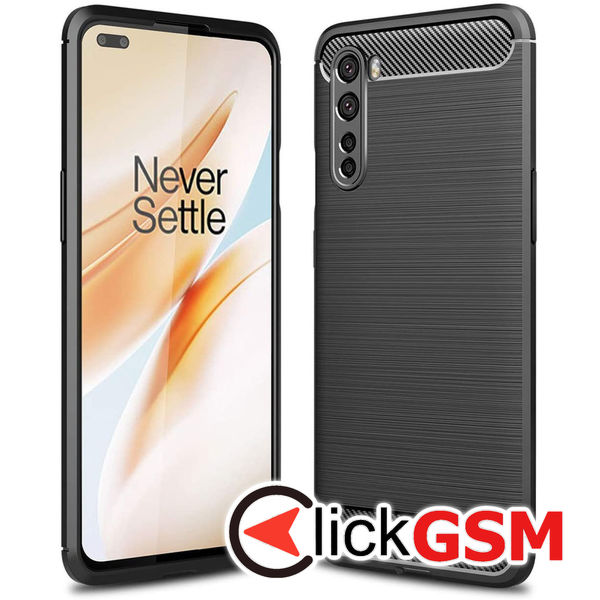 Techsuit - Carbon Silicone - OnePlus Nord 5G - Black