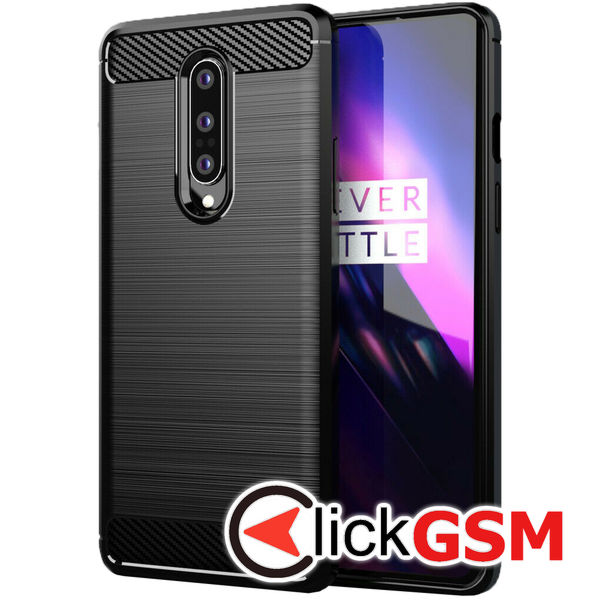 Techsuit - Carbon Silicone - OnePlus 8 - Black