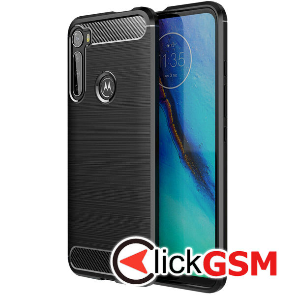 Techsuit - Carbon Silicone - Motorola One Fusion Plus - Black
