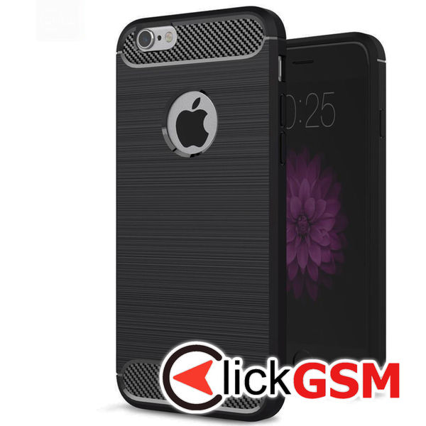 Techsuit - Carbon Silicone - iPhone 6 / 6s - Black
