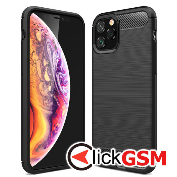 Techsuit - Carbon Silicone - iPhone 12 Pro Max - Black