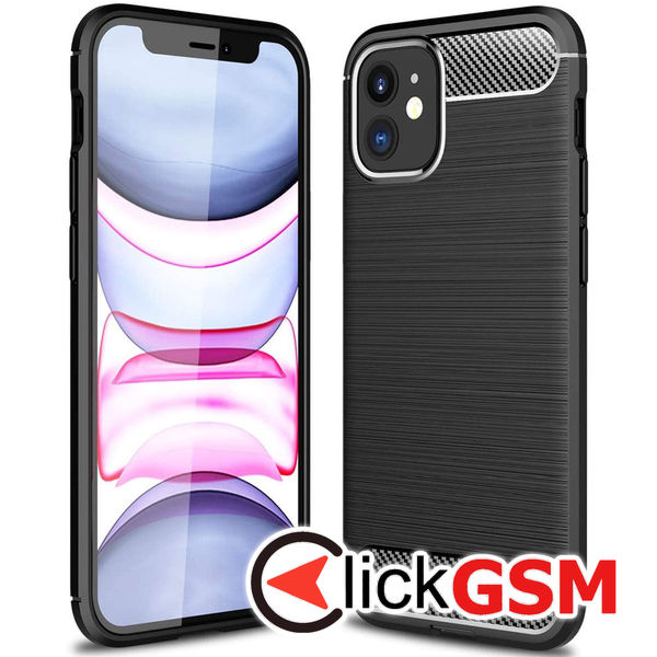 Techsuit - Carbon Silicone - iPhone 12 / 12 Pro - Black