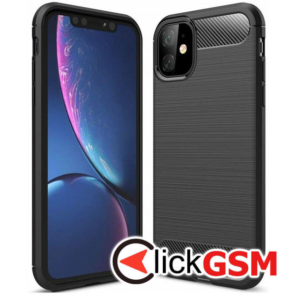 Techsuit - Carbon Silicone - iPhone 12 Mini - Black