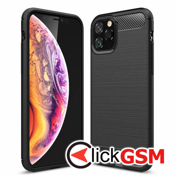 Techsuit - Carbon Silicone - iPhone 11 Pro - Black