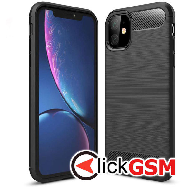 Techsuit - Carbon Silicone - iPhone 11 - Black