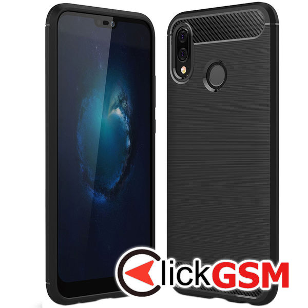 Techsuit - Carbon Silicone - Huawei P20 lite - Black