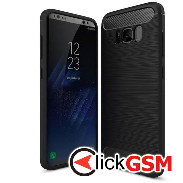Techsuit - Carbon Silicone - Samsung Galaxy S8 - Black