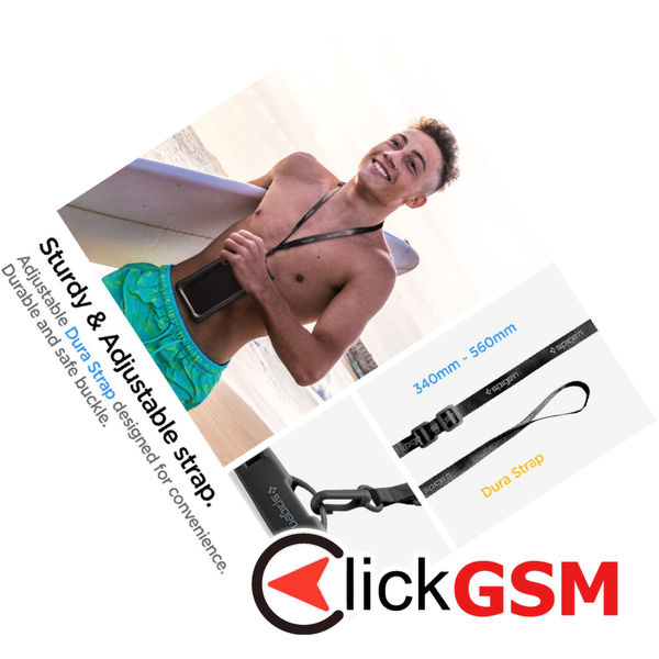 Spigen - Waterproof Case (A610) - IPX8, for Phone, max 6.9 - Black