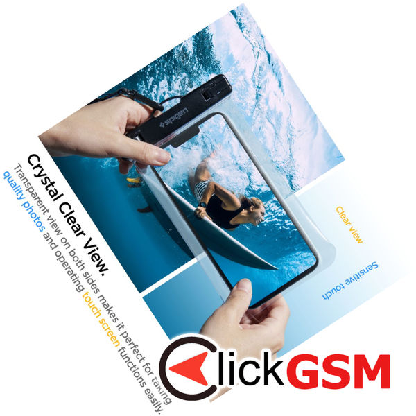 Spigen - Waterproof Case (A601) - IPX8, for Phone 3.5 - 7 - Clear