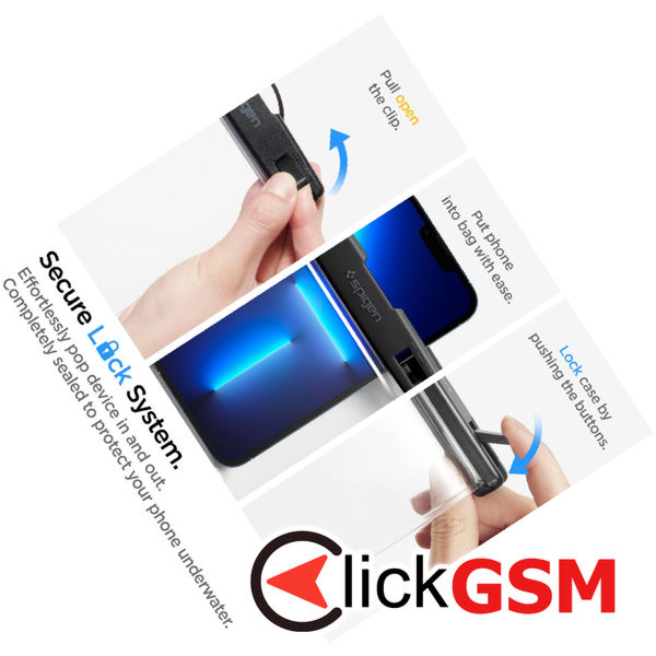 Spigen - Waterproof Case (A601) - IPX8, for Phone 3.5 - 7 - Clear