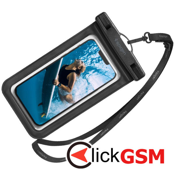 Spigen - Waterproof Case (A601) - IPX8, for Phone 3.5 - 7 - Black