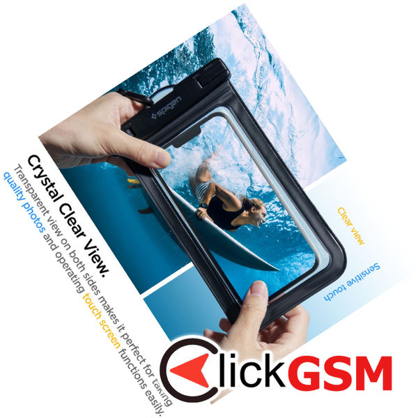 Spigen - Waterproof Case (A601) - IPX8, for Phone 3.5 - 7 - Black