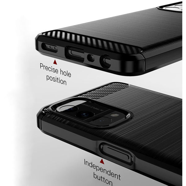 Techsuit - Carbon Silicone - Oppo A54 5G / A74 5G / OnePlus Nord N200 5G - Black