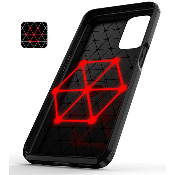 Techsuit - Carbon Silicone - Oppo A54 5G / A74 5G / OnePlus Nord N200 5G - Black