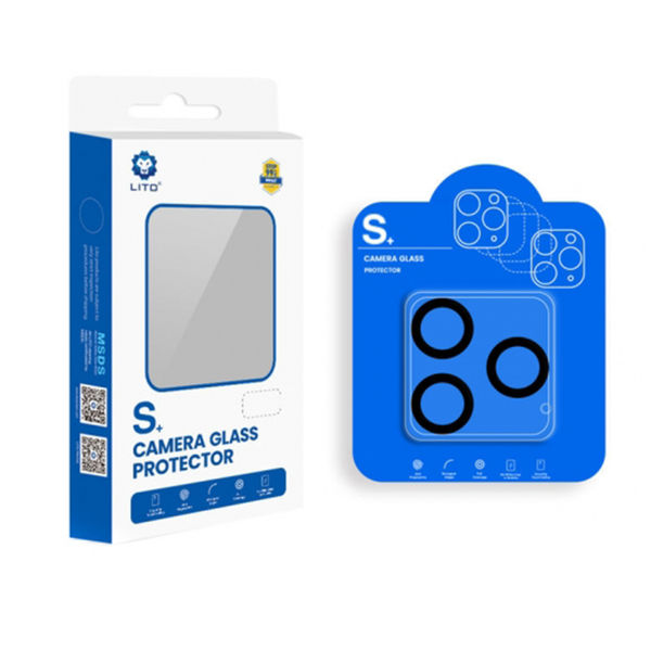 Lito - S+ Camera Glass Protector - iPhone 14 Pro / iPhone 14 Pro Max - Black/Transparent