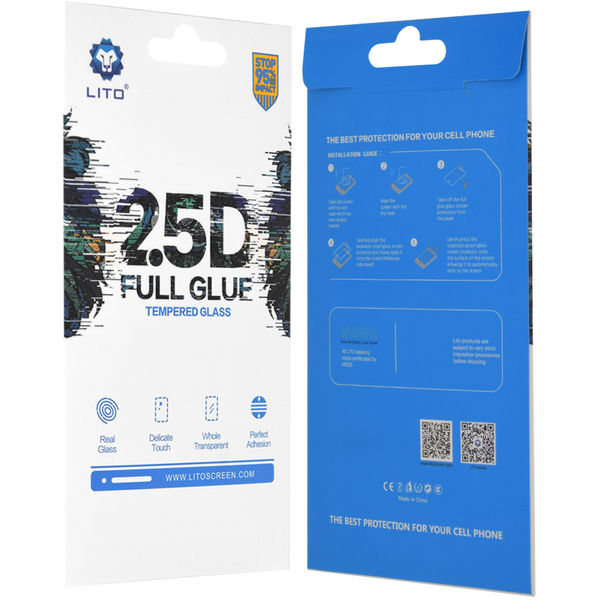 Lito - 2.5D FullGlue Glass - iPhone 14 Pro - Black