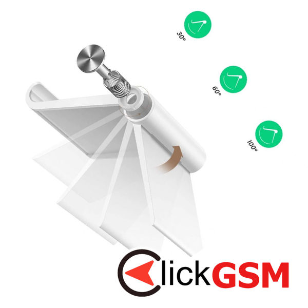 Techsuit - Desk Holder (ABS-BK1) - Folding Feature, for Phone, Tablet, 4 - 7.9 - Black