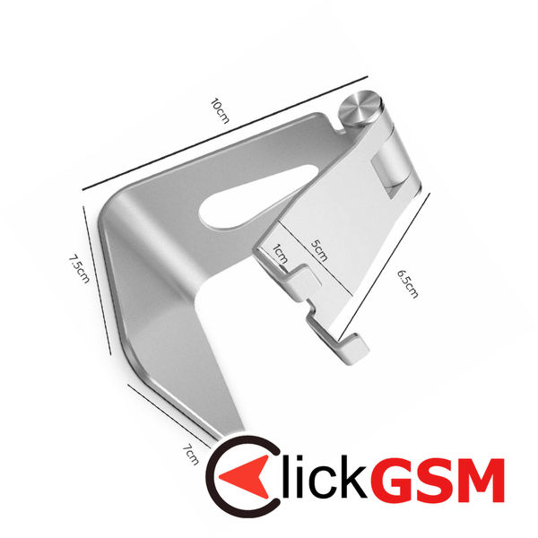 Techsuit - Desk Holder (Z4a) - Folding Feature, for Phone, Tablet, max 8 - Silver