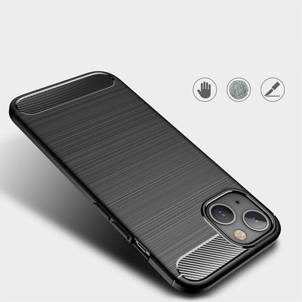 Techsuit - Carbon Silicone - iPhone 14 Plus - Black
