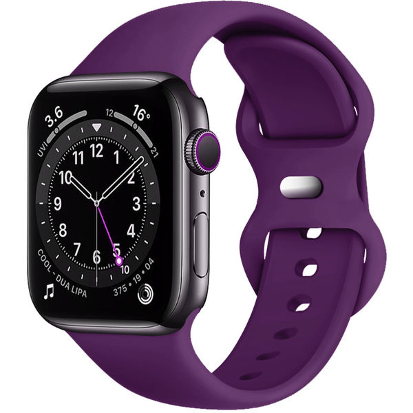 Techsuit - Watchband (W031) - Apple Watch 1/2/3/4/5/6/7/8/9/10/SE/SE 2/Ultra/Ultra 2 (42/44/45/46/49mm) - Dark Purple