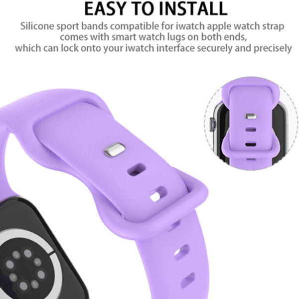 Techsuit - Watchband (W031) - Apple Watch 1/2/3/4/5/6/7/8/9/10/SE/SE 2/Ultra/Ultra 2 (42/44/45/46/49mm) - Dark Purple