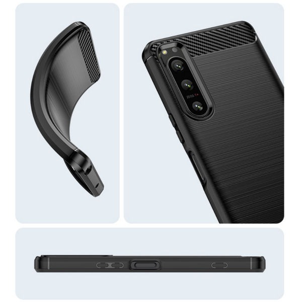 Techsuit - Carbon Silicone - Sony Xperia 5 IV - Black