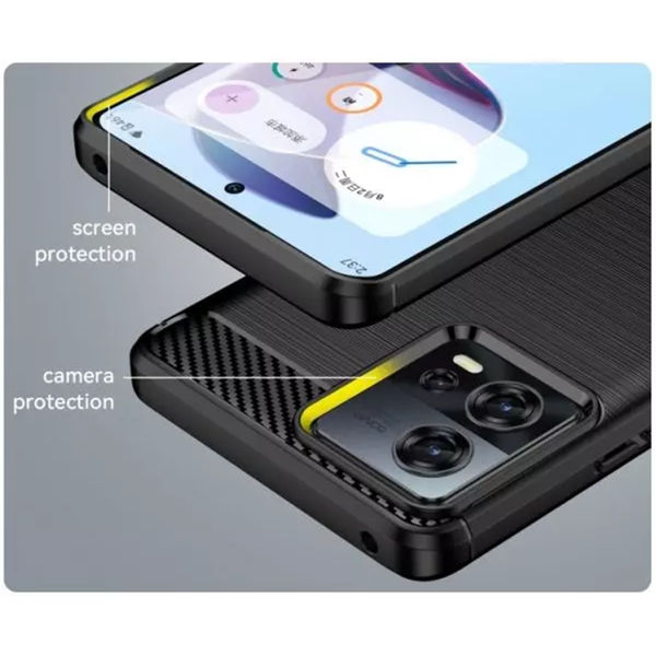 Techsuit - Carbon Silicone - Motorola Edge 30 Fusion - Black