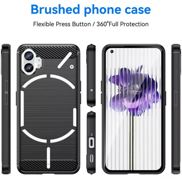Techsuit - Carbon Silicone - Nothing Phone (1) - Black