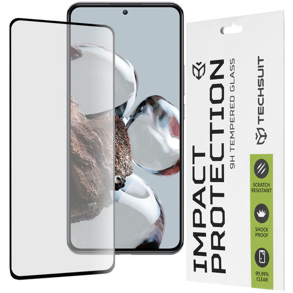 Techsuit - 111D Full Cover / Full Glue Glass - Xiaomi 12T / 12T Pro - Black