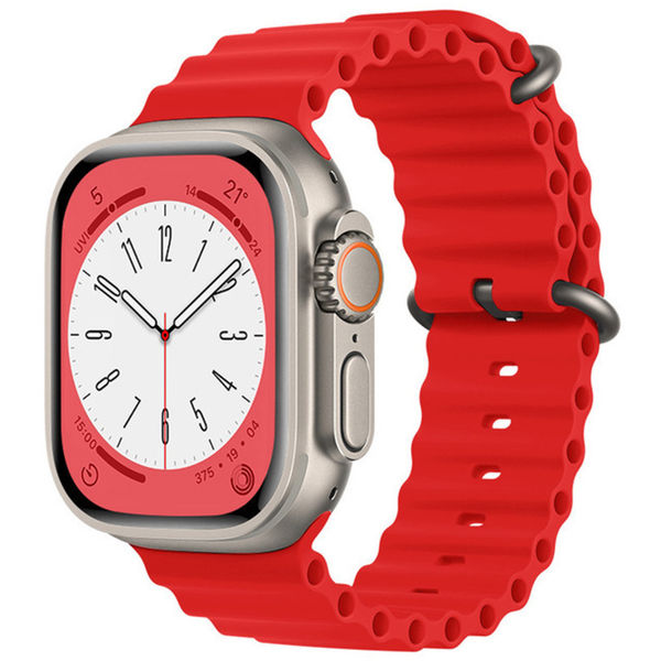Techsuit - Watchband (W038) - Apple Watch 1/2/3/4/5/6/7/8/9/10/SE/SE 2 (38/40/41/42mm) - Red