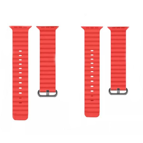 Techsuit - Watchband (W038) - Apple Watch 1/2/3/4/5/6/7/8/9/10/SE/SE 2 (38/40/41/42mm) - Red