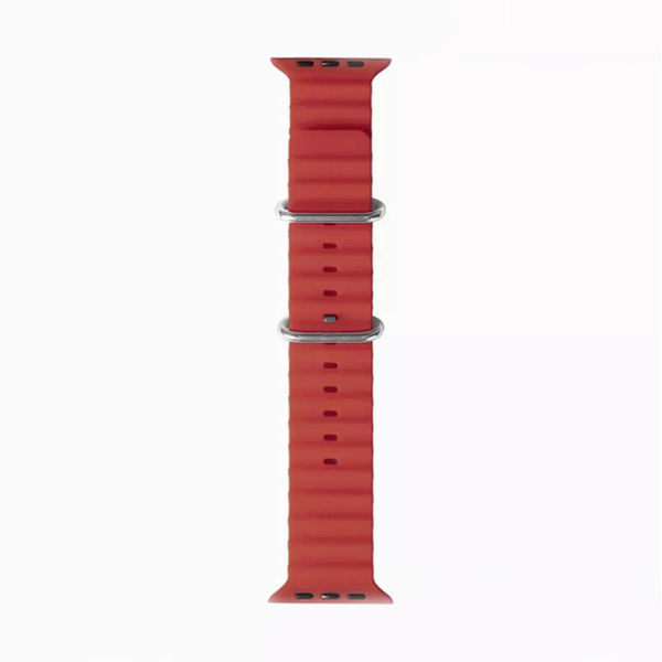 Techsuit - Watchband (W038) - Apple Watch 1/2/3/4/5/6/7/8/9/10/SE/SE 2/Ultra/Ultra 2 (42/44/45/46/49mm) - Wine Red