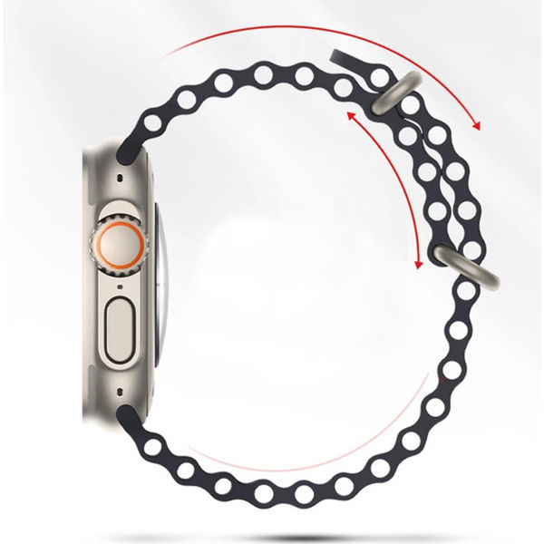 Techsuit - Watchband (W038) - Apple Watch 1/2/3/4/5/6/7/8/9/10/SE/SE 2/Ultra/Ultra 2 (42/44/45/46/49mm) - Wine Red