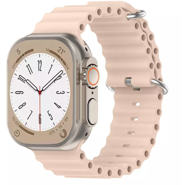 Techsuit - Watchband (W038) - Apple Watch 1/2/3/4/5/6/7/8/9/10/SE/SE 2/Ultra/Ultra 2 (42/44/45/46/49mm) - Pink