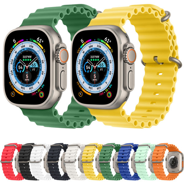 Techsuit - Watchband (W038) - Apple Watch 1/2/3/4/5/6/7/8/9/10/SE/SE 2 (38/40/41/42mm) - Army Green