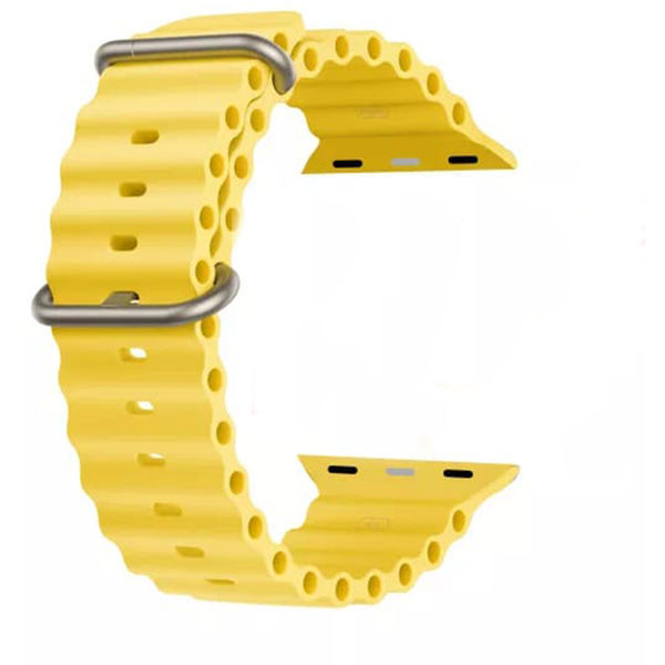 Techsuit - Watchband (W038) - Apple Watch 1/2/3/4/5/6/7/8/9/10/SE/SE 2 (38/40/41/42mm) - Yellow