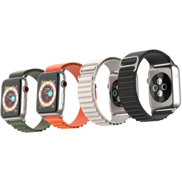 Techsuit - Watchband (W037) - Apple Watch 1/2/3/4/5/6/7/8/9/10/SE/SE 2 (38/40/41/42mm) - Black