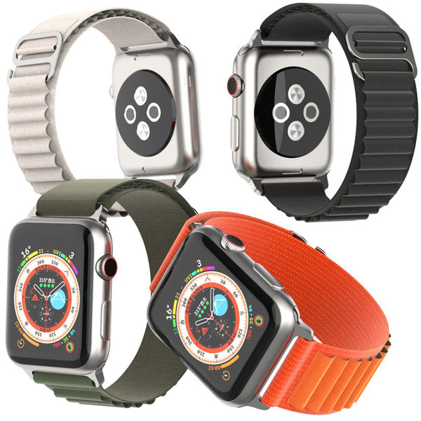 Techsuit - Watchband (W037) - Apple Watch 1/2/3/4/5/6/7/8/9/10/SE/SE 2 (38/40/41/42mm) - Black