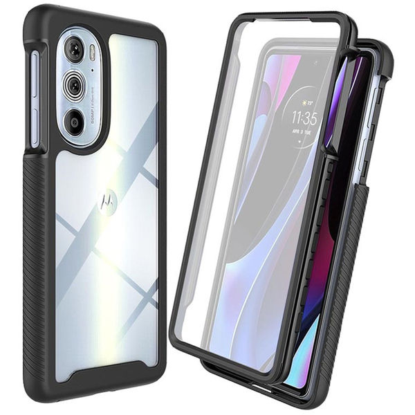 Techsuit - Defense360 Pro + Screen Protector - Motorola Edge 30 Pro - Black