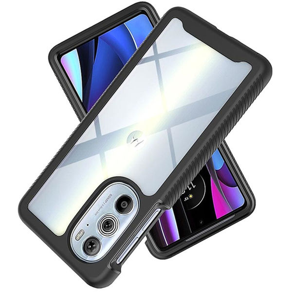 Techsuit - Defense360 Pro + Screen Protector - Motorola Edge 30 Pro - Black