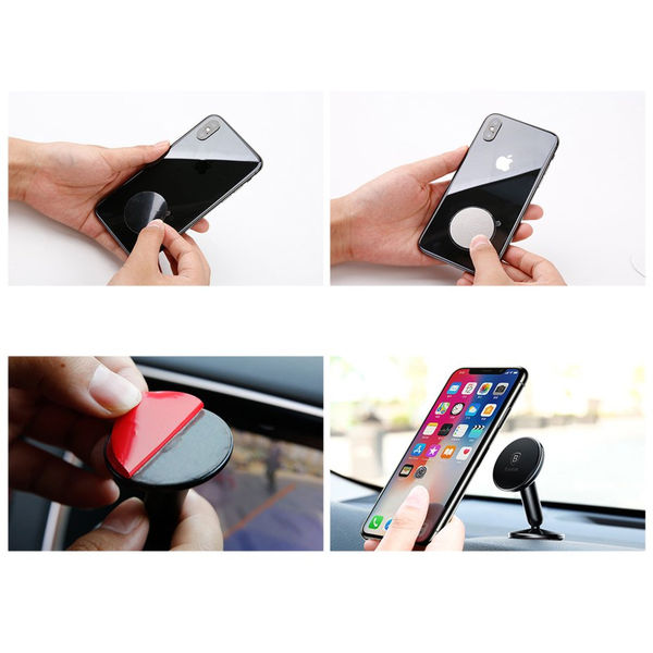Baseus - Car Holder (SUYZD-01) - Magnetic Grip for Dashbord - Black