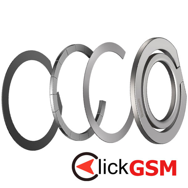 Baseus - Phone Ring Halo Series (SUCH000012) - Foldable, Magnetic - Silver
