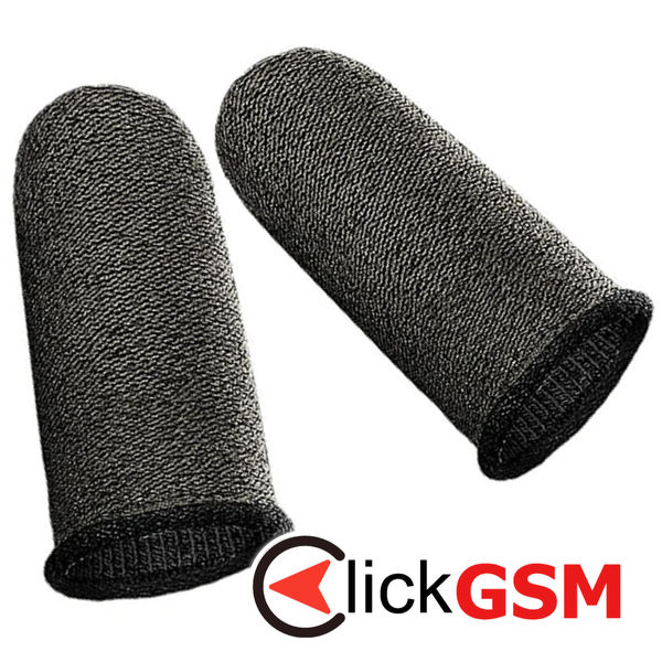 Hoco - (2 pack) Mobile Gaming Finger Sleeve Phantom (GM4) - for Peaceful Elite, King of Glory, Call of Duty - Black / Silver