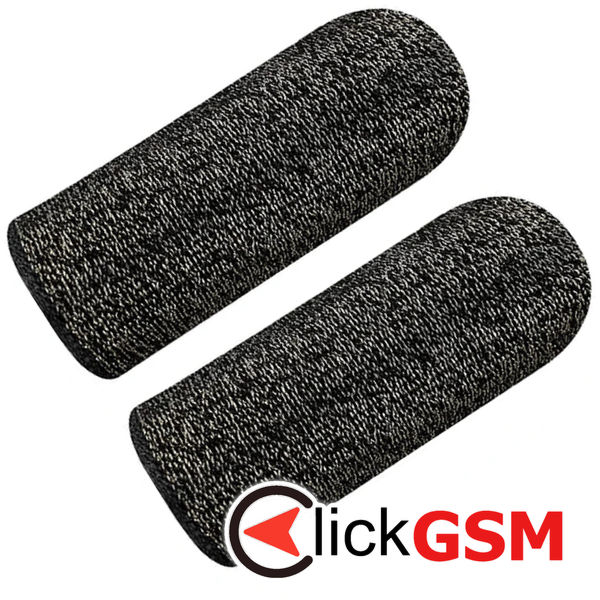 Hoco - (2 pack) Mobile Gaming Finger Sleeve Phantom (GM4) - for Peaceful Elite, King of Glory, Call of Duty - Black / Silver