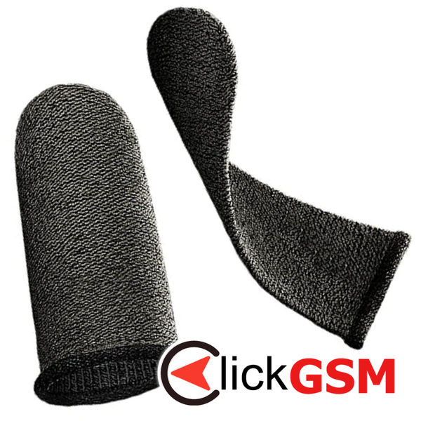 Hoco - (2 pack) Mobile Gaming Finger Sleeve Phantom (GM4) - for Peaceful Elite, King of Glory, Call of Duty - Black / Silver