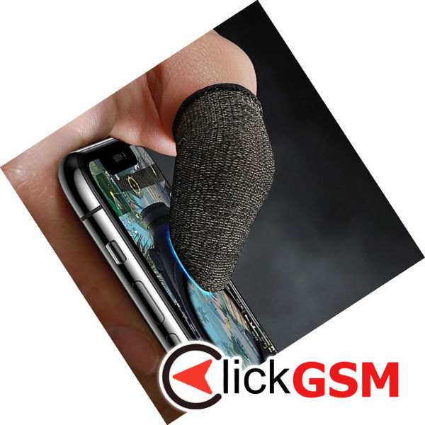 Hoco - (2 pack) Mobile Gaming Finger Sleeve Phantom (GM4) - for Peaceful Elite, King of Glory, Call of Duty - Black / Silver