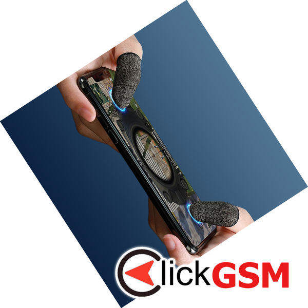 Hoco - (2 pack) Mobile Gaming Finger Sleeve Phantom (GM4) - for Peaceful Elite, King of Glory, Call of Duty - Black / Silver