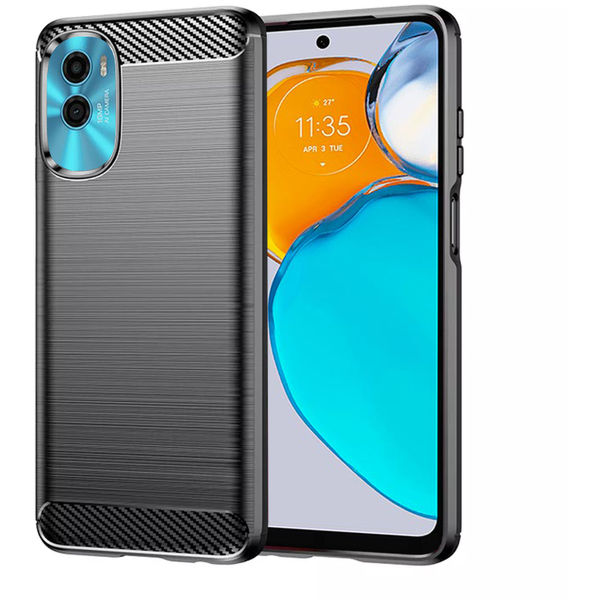 Techsuit - Carbon Silicone - Motorola Moto E22s - Black