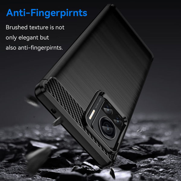 Techsuit - Carbon Silicone - Motorola Edge 30 Ultra - Black